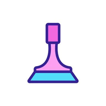 Plain squeegee with holder icon vector outline illustration 스톡 일러스트