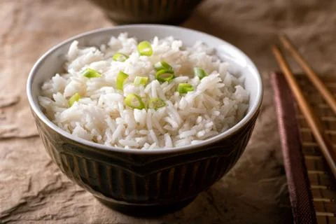 Plain Steamed Rice Stock Photos