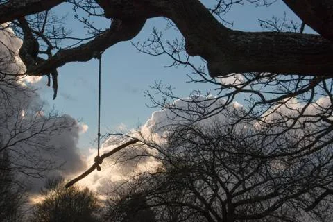 Plain swing made from a stick Foto stock