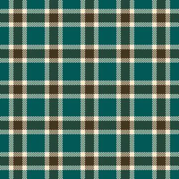 Plain textile plaid pattern, textured seamless background vector. Many tart.. Illustrazione stock