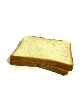 Plain toast bread isolated on white background Foto stock