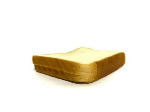 Plain toast bread isolated on white background Foto stock