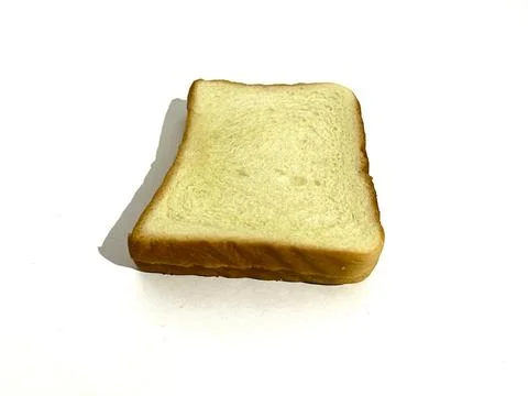 Plain toast bread isolated on white background 库存照片