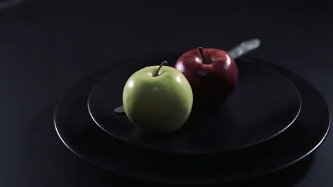 Plain view of organic apples Stock Footage 205566101