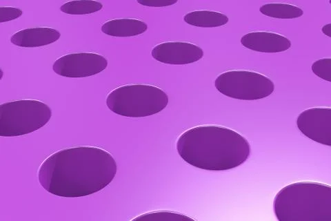 Plain violet surface with cylindrical holes Stock Illustration