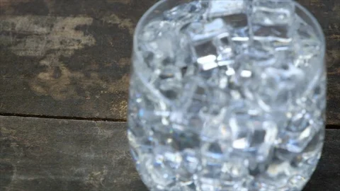 Plain water with ice Video stock 90163426