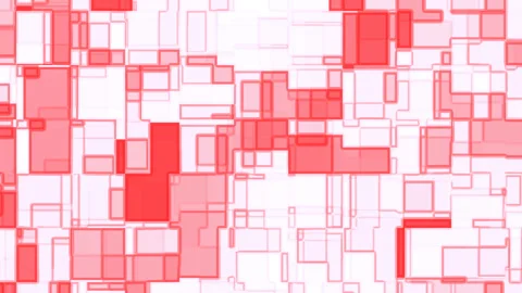 Plain white abstract backdrop features a bold red and white geometric pattern. Stock Footage 312681329