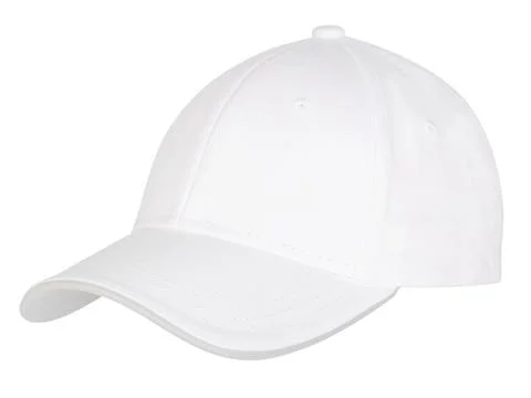 Plain White Baseball Cap, Isolated. Foto stock
