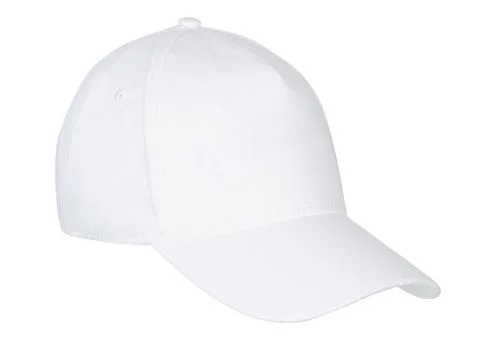 Plain White Baseball Cap Side Angle Isolated Stock Illustration