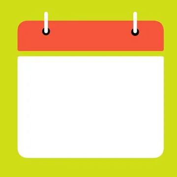 Plain white calendar vector paper. realistic calendar paper sheet. Illustrazione stock