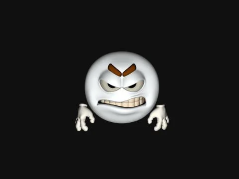 Plain white emoticon guy Stock Illustration