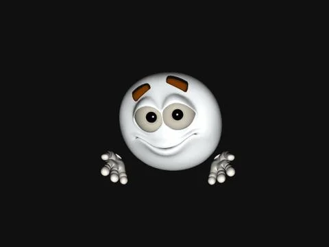 Plain white emoticon guy Stock-Illustration