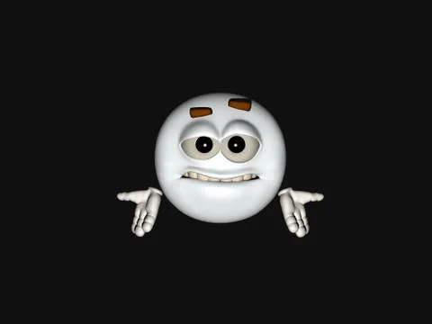 Plain white emoticon guy Stock-Illustration