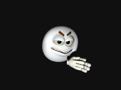 Plain white emoticon guy Stock Illustration