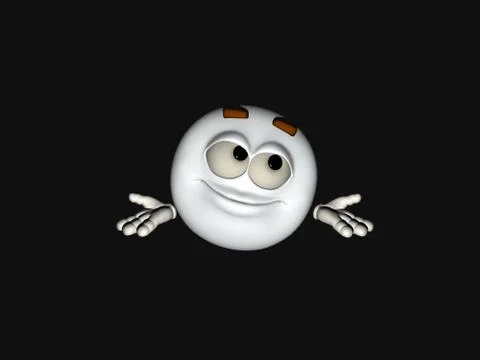 Plain white emoticon guy 스톡 일러스트