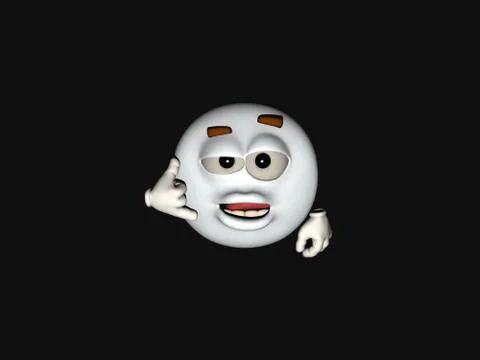 Plain white emoticon guy Illustrazione stock