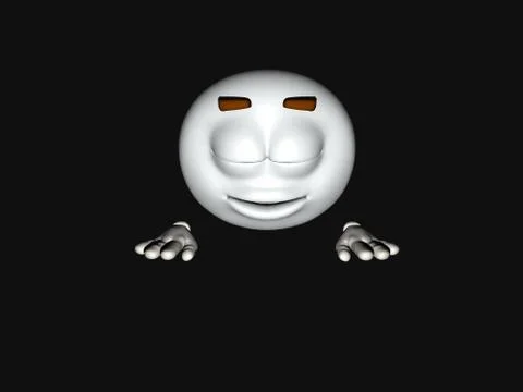 Plain white emoticon guy Stock-Illustration