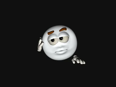 Plain white emoticon guy Stock-Illustration