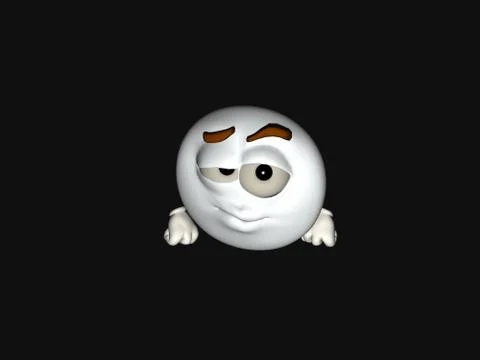 Plain white emoticon guy Stock-Illustration