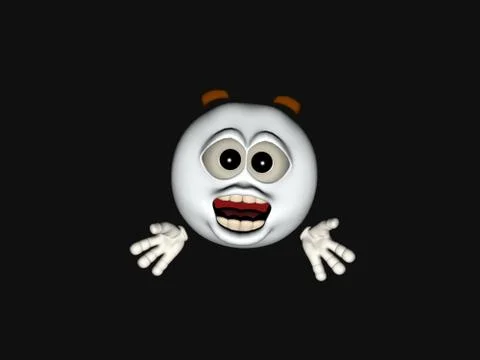 Plain white emoticon guy Stock-Illustration