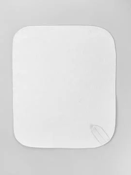 Plain white felt seat pad square view Stock Photos