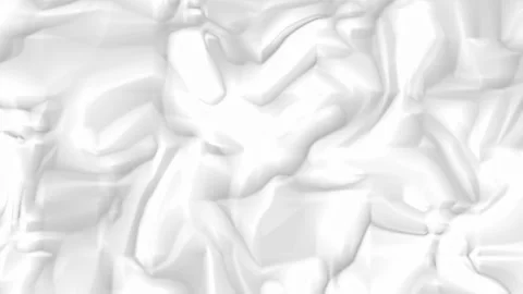 Plain white gray abstract rendering suggests crumpled paper or cloth with subtle Stock Footage 323108231
