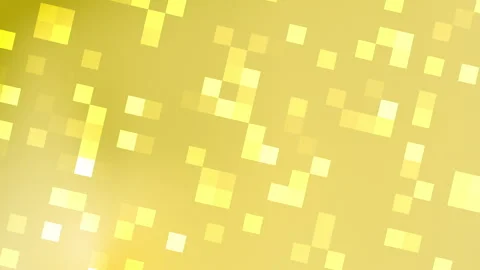Plain white many yellow glowing squares scatter randomly across a pale almost wh Stock Footage 322966406