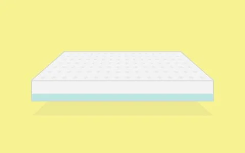 Plain white mattress. Stock Illustration