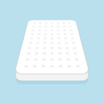 Plain white mattress. Stock Illustration