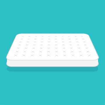 Plain white mattress. Stock Illustration