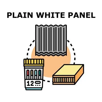 Plain white panel material vector illustration concept Stock Illustration