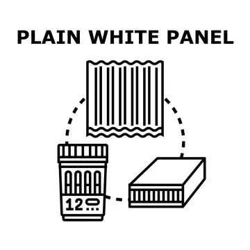 Plain white panel material vector illustration concept Stock Illustration