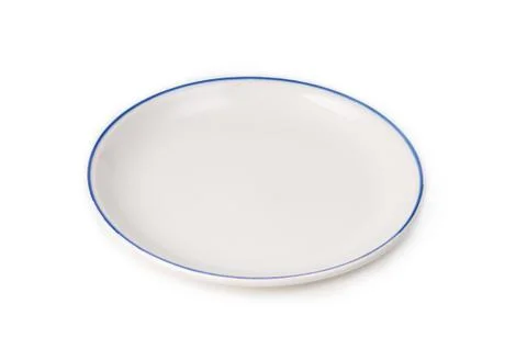 Plain white plate Stock Photos