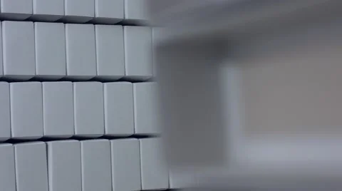 Plain white rectangular boxes. Vídeo Stock 63175824