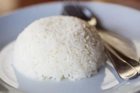 Plain white rice Stock Photos
