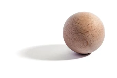 Plain wooden sphere Foto stock