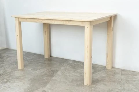 Plain wooden table angled view Stock Photos