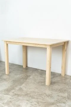 Plain wooden table side view Stock Photos