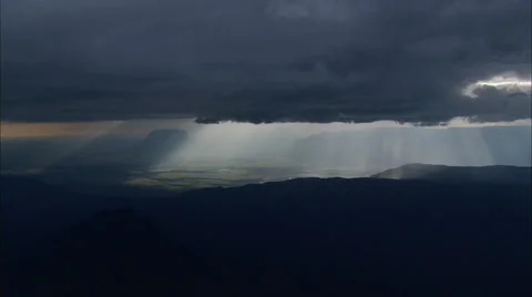 Plains Plateau Valley Clouds Sunlight Stock Footage 39908619