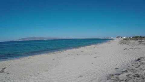Plaka beach of Naxos, Greece Stock Footage 80904194