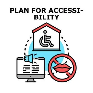 Plan for accessibility for all people concept Stock Illustration