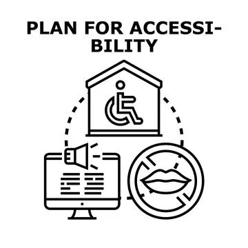 Plan for accessibility for all people concept Stock Illustration