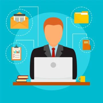 Plan accounting day concept background, flat style Ilustração Stock