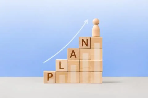 Plan of achieving business Stock Photos