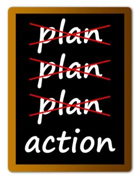Plan action Illustrazione stock