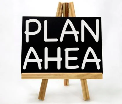 Plan ahead message Foto stock