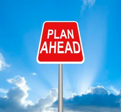 Plan ahead sign Illustrazione stock