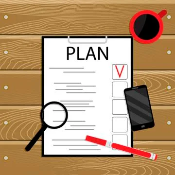 Plan and organization Stock Illustration