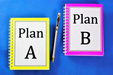 Plan A and plan B. an Alternative Stock Photos
