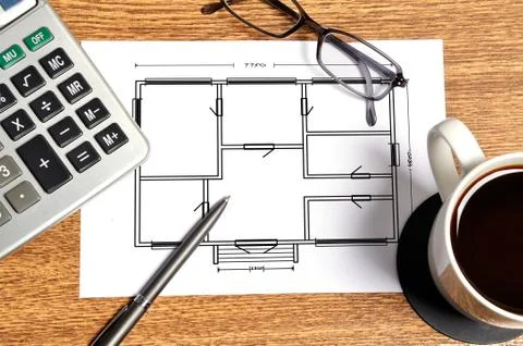 Plan apartament paper Stock Illustration